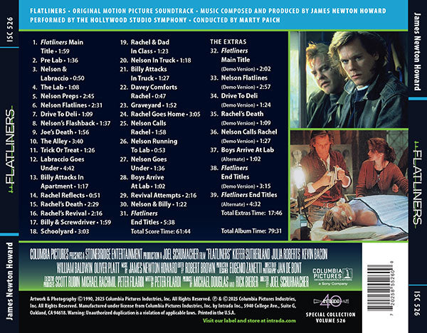 Flatliners (Original Soundtrack) by James Newton Howard (Intrada) (CD)