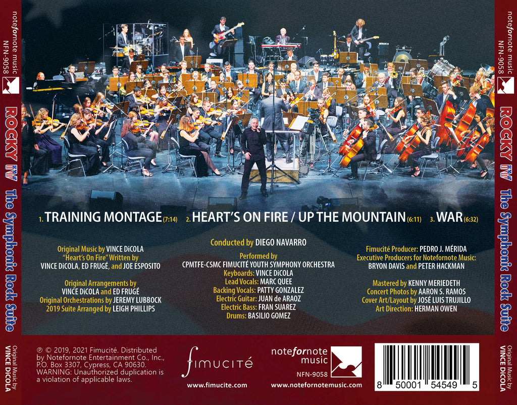 Vince DiCola: Rocky IV - The Symphonic Rock Suite (CD+16 bit digital b –  Notefornote Music